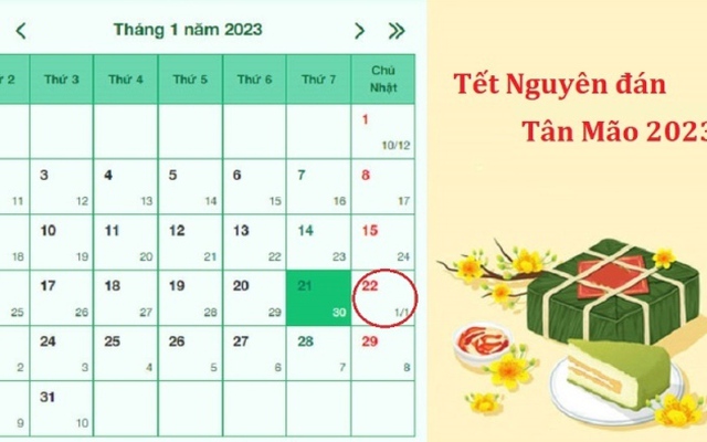 Tết Nguyên đán Tân Mão 2023 là ngày mấy dương lịch?