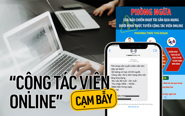 Bộ Công an hướng dẫn người dân cách đề phòng sập bẫy "cộng tác viên online"