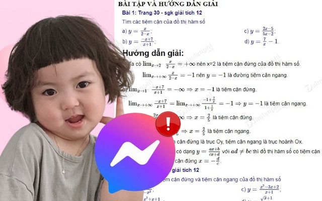 Cách giải bài tập Toán, Tiếng Anh, Vật lý cực nhanh ngay trên Messenger, hay dở thế nào?