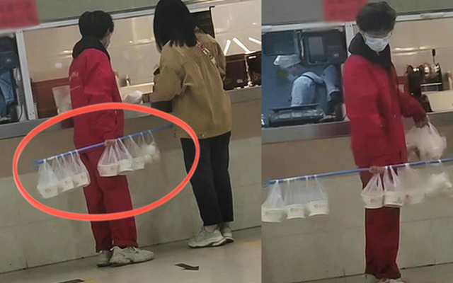 Thanh niên đi mua đồ ăn phải treo lên gậy, hỏi ra mới hiểu đời sống sinh viên quá éo le