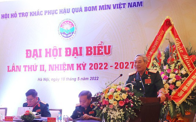 Trung tướng Nguyễn Đức Soát tái đắc cử CT Hội Hỗ trợ khắc phục hậu quả bom mìn Việt Nam