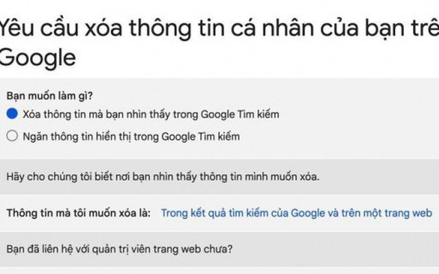 Cách xóa bớt thông tin trên Google để hạn chế bị rò rỉ thông tin cá nhân