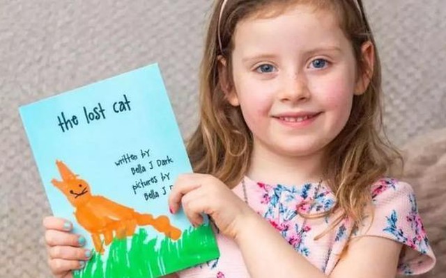 Tự mình viết truyện, cô bé 5 tuổi lập kỷ lục thế giới