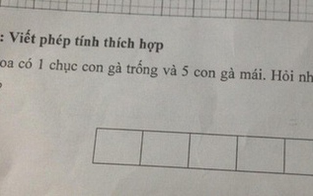 Bài toán tiểu học yêu cầu đếm số gà khiến phụ huynh cũng phải "bó tay"