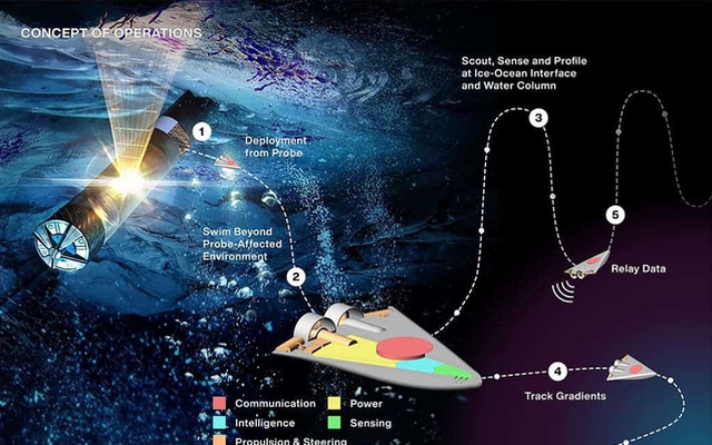 NASA muốn xây dựng một bầy robot nhỏ bé hình nêm để tìm kiếm sự sống trên những thế giới xa xôi