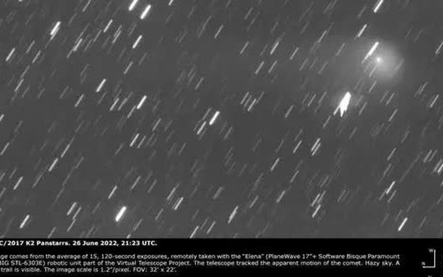 Sao chổi "sà xuống Trái Đất" đêm nay có đường kính to tới 160 km