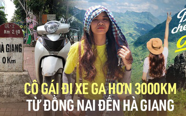 Cô gái đi hơn 3000km từ Đồng Nai đến Hà Giang, cả hành trình đều di chuyển bằng chiếc xe tay ga