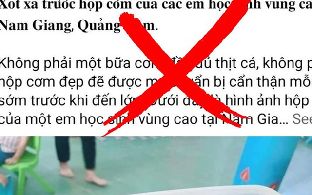 Xác minh, xử lý người đăng thông tin sai sự thật vụ 'hộp cơm thịt chuột' của học sinh Quảng Nam