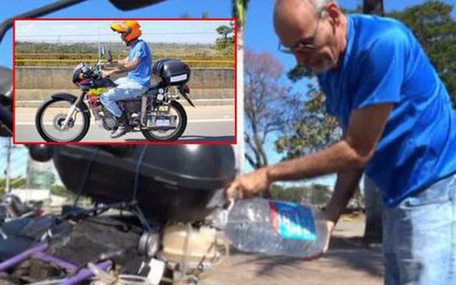 Giá xăng tăng cao, người đàn ông chế tạo chiếc mô tô chạy bằng nước