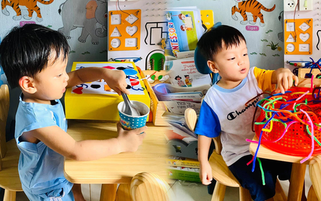 Mẹ khéo tay thiết kế học liệu 'chơi mà học' khiến con mê mẩn