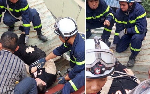 Cứu người rơi từ tầng 11 chung cư xuống ở Hà Nội trong chiều mùng 1 Tết