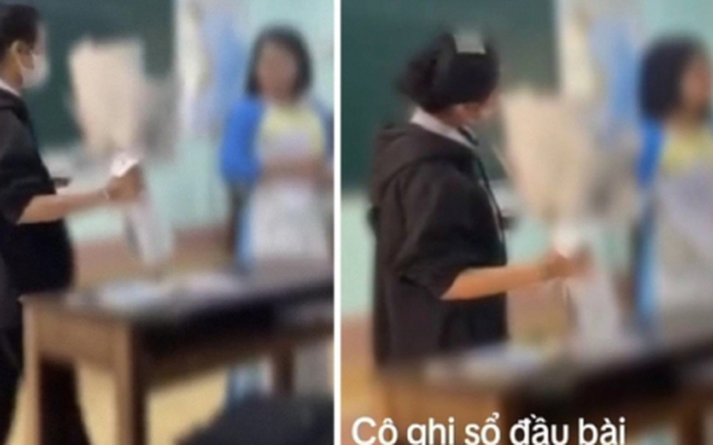 Vào lớp muộn để tặng quà cho cô giáo, nữ sinh bị dọa ghi vào sổ đầu bài: "Đây không phải giờ tổ chức!"