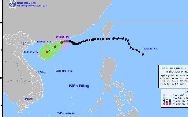 Tin mới nhất về cơn bão số 4 trên Biển Đông