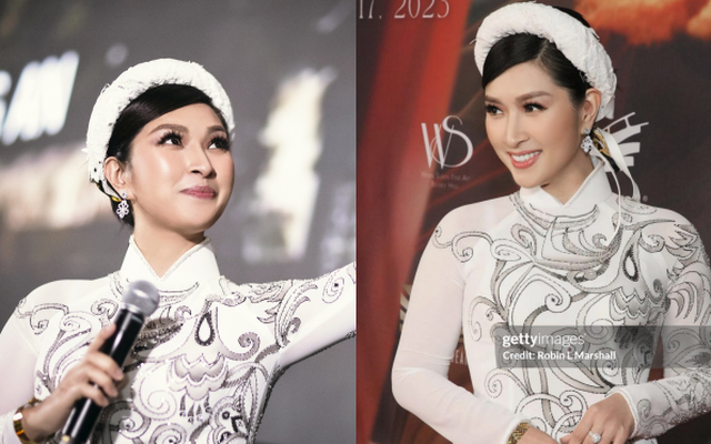 Ca sĩ Nguyễn Hồng Nhung diện áo dài, hát "Xin chào Việt Nam" tại Liên hoan phim thế giới châu Á 2023