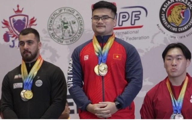 Lực sĩ Việt Nam giành HCV giải vô địch powerlifting châu Á 2023