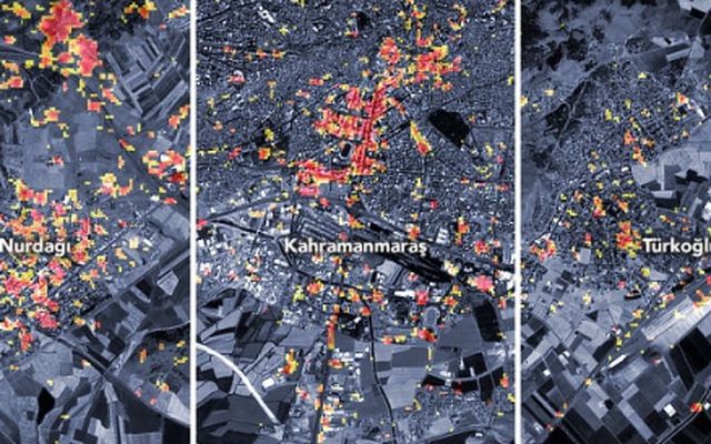 Thảm họa động đất Thổ Nhĩ Kỳ nhìn từ không gian