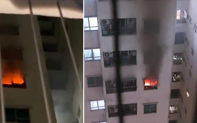 Cháy căn hộ tại chung cư HH Linh Đàm, hàng trăm người hốt hoảng tháo chạy trong đêm