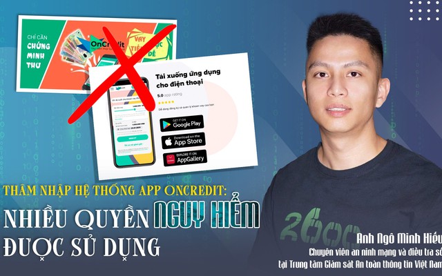 Thâm nhập hệ thống app Oncredit: Nhiều quyền nguy hiểm được sử dụng