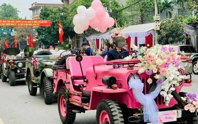 4 xe Jeep tham gia rước dâu ở Thái Nguyên có vấn đề
