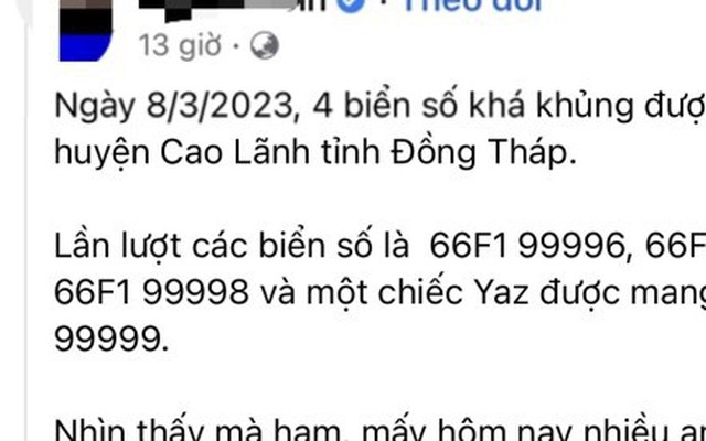 4 biển số xe 'siêu đẹp' được bấm ra ở Đồng Tháp: Ban đầu xác định đúng quy trình