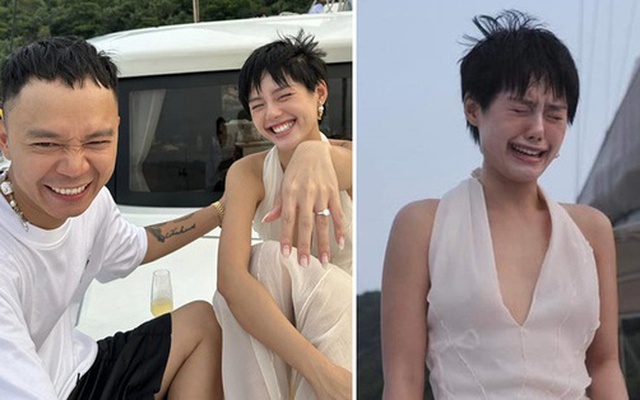Cô em Trendy Khánh Linh khóc mếu khi bạn trai bất ngờ cầu hôn