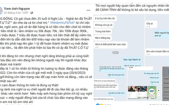 Thực hư thông tin cô gái tự tử vì sập bẫy 'nhiệm vụ TikTok'