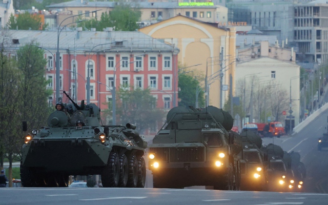 Dàn khí tài Nga tập kết tại Moscow tổng duyệt cho lễ duyệt binh Ngày Chiến thắng