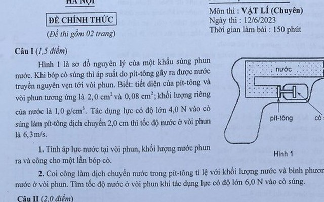 Sở GD-ĐT Hà Nội nói gì về "tổng điểm 9,5" môn vật lý thi vào lớp 10 trường chuyên?