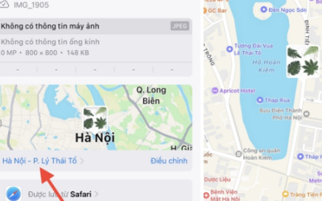 Cách thêm vị trí vào ảnh trên iPhone
