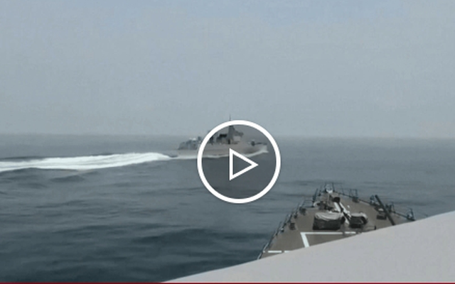 Mỹ tung video cáo buộc chiến hạm Trung Quốc cắt mặt nguy hiểm