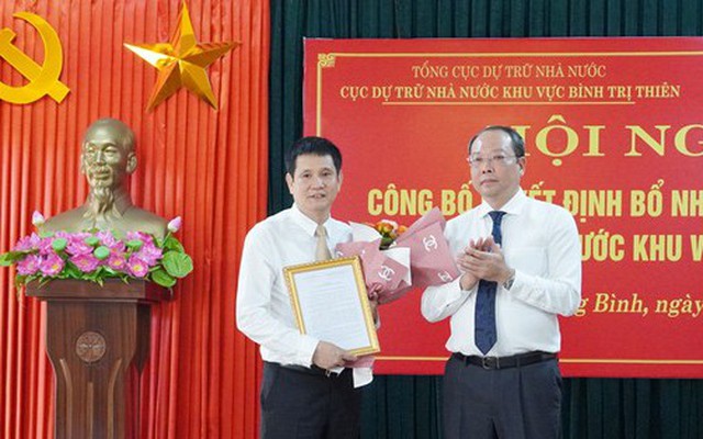 Ông Lê Quang Thành giữ chức Cục trưởng Cục Dự trữ Nhà nước khu vực Bình Trị Thiên