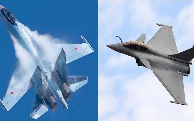 Su-35 bị Rafale Pháp 'khóa cứng' trên bầu trời Syria