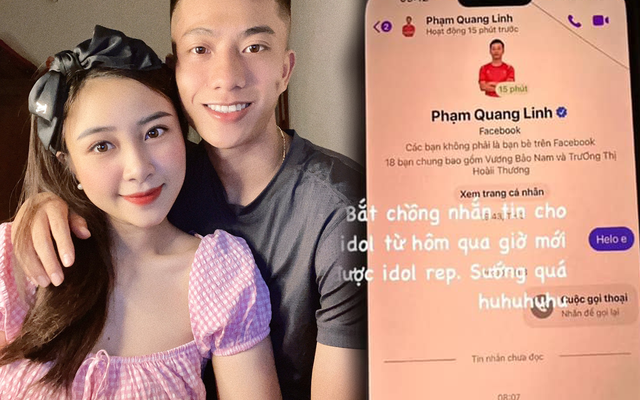 Quá mê Quang Linh Vlogs, vợ Phan Văn Đức bắt chồng nhắn tin cho thần tượng