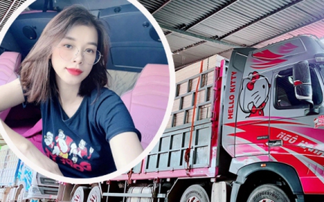 Mỹ nhân Thái Nguyên nặng 36kg lái xe tải nặng 30 tấn, được dân mạng gọi là 'bóng hồng container'