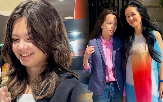 Ngoại hình tuổi 11 của cặp sinh đôi nhà diva Hồng Nhung: Con gái cao lớn hơn mẹ, con trai thích nuôi tóc dài