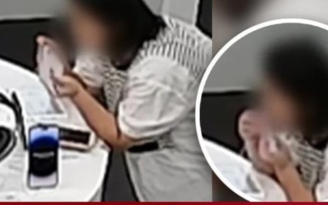 Người phụ nữ dùng răng cắn đứt cáp chống trộm, ăn cắp iPhone 14