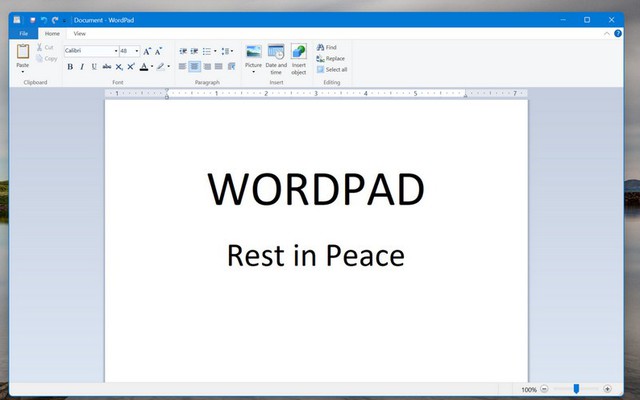 Sau 28 năm phục vụ, Microsoft sẽ khai tử WordPad