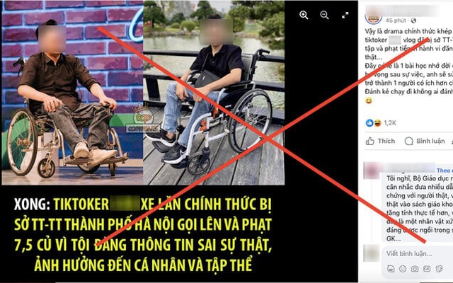 Sở TT&TT Hà Nội bác tin xử phạt Tiktoker nói bị chủ quán phở đuổi vì ngồi xe lăn
