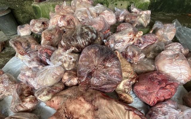 Kinh hoàng kết quả xét nghiệm 3 tấn thịt và nội tạng lợn bốc mùi tại Huế
