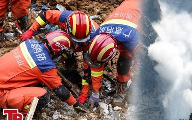 Cảnh tượng tan hoang sau trận lở đất kinh hoàng ở Trung Quốc khiến hàng chục người thiệt mạng