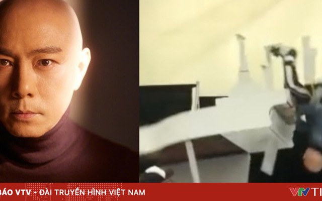 Trương Vệ Kiện bị ngã khi nhào lộn cùng đàn piano trên không