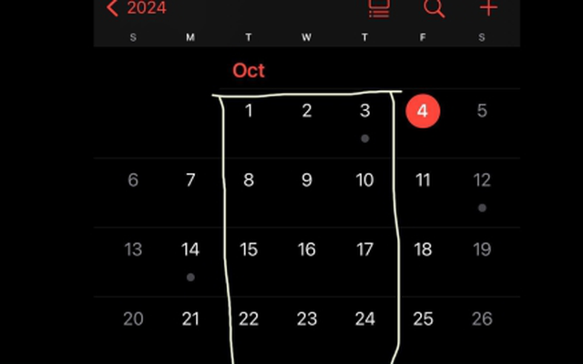 Cộng đồng mạng thích thú chia sẻ điểm thú vị của lịch tháng 10/2024
