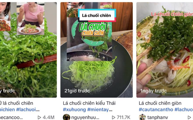 "Kiếp nạn" của lá chuối đã đến: MXH rần rần trước trend lá chuối chiên Thái Lan, hương vị thế nào?