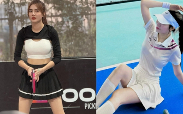 Hai "em gái" hot nhất làng bóng đá chơi pickleball: Em gái Công Vinh sexy, quyến rũ, nhìn sang em gái Văn Toàn lại càng thu hút hơn