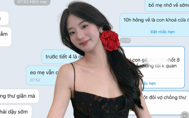 Viral tin nhắn con gái dọa khóa cửa nếu bố mẹ 10h tối chưa đi chơi về, phụ huynh đáp 1 câu “không ngờ"