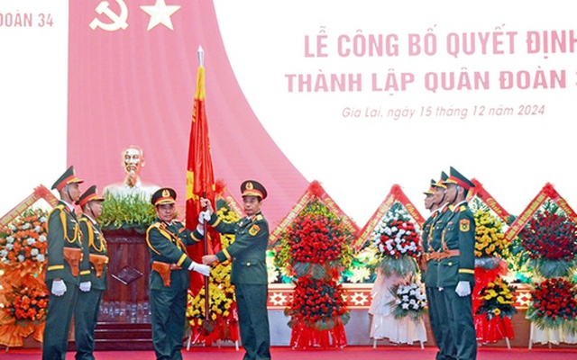 Lễ công bố Quyết định thành lập Quân đoàn 34