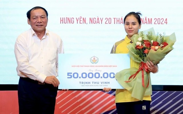 Xạ thủ Trịnh Thu Vinh là VĐV tiêu biểu toàn quốc 2024