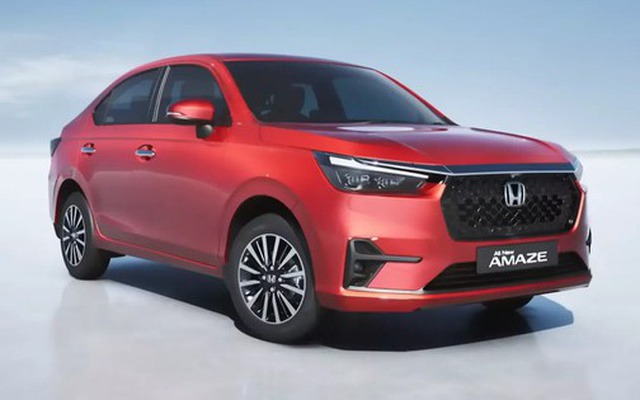 Ảnh chi tiết Honda Amaze vừa ra mắt: Sedan cỡ A đầu giống HR-V, đuôi giống City, máy xăng 1.2L mạnh 89 mã lực