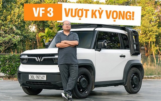 Mua VinFast VF 3 cho vợ nhưng thích quá lấy dùng ké, kỹ sư ô tô chia sẻ: ‘Thay đổi hẳn thói quen, nuôi rẻ như xe máy’