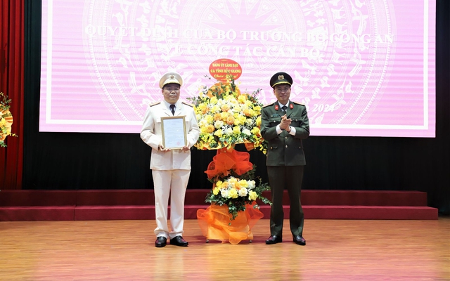 Bổ nhiệm Trưởng phòng Cảnh sát Kinh tế giữ chức Phó Giám đốc Công an tỉnh Bắc Giang